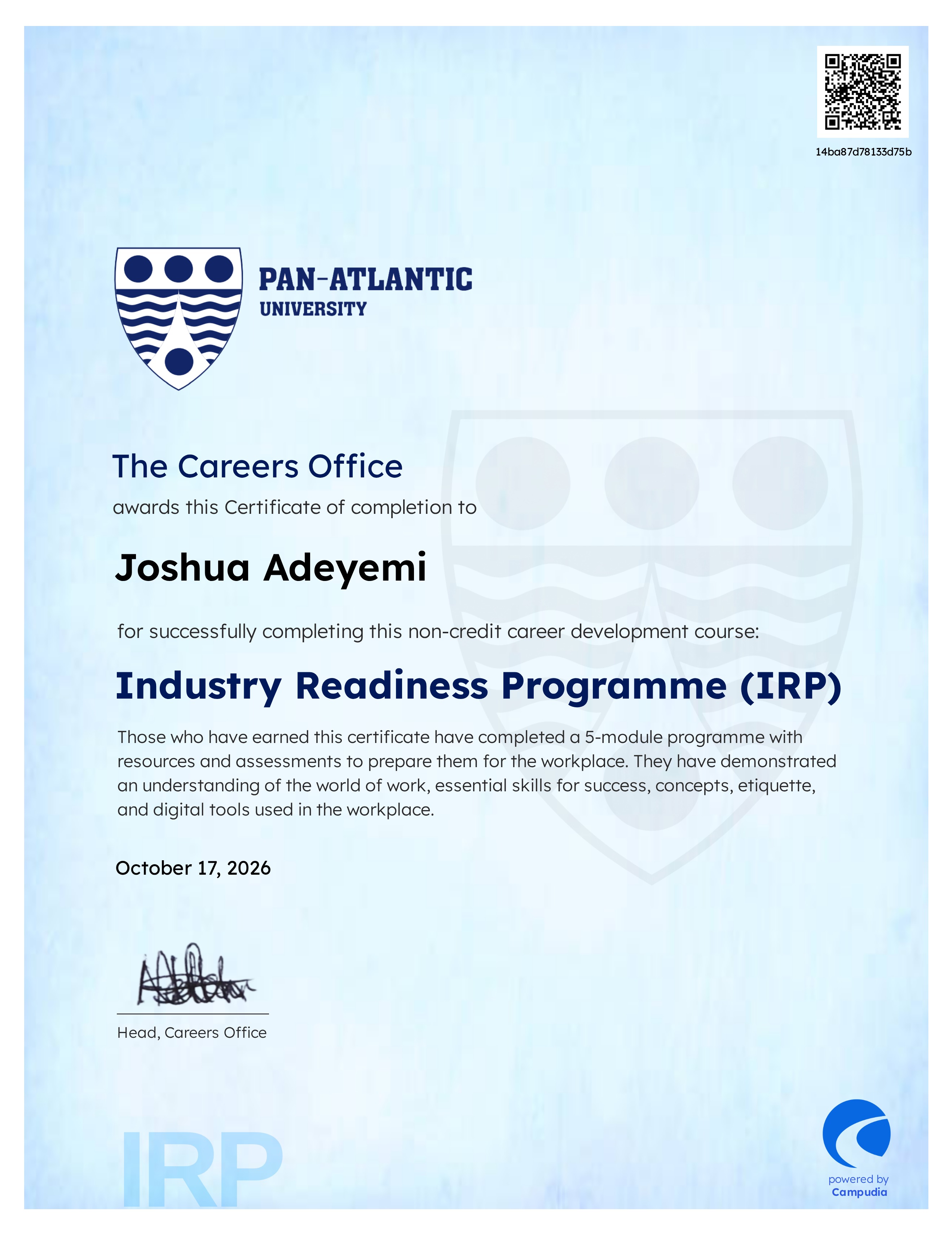 Industry Readiness Programme