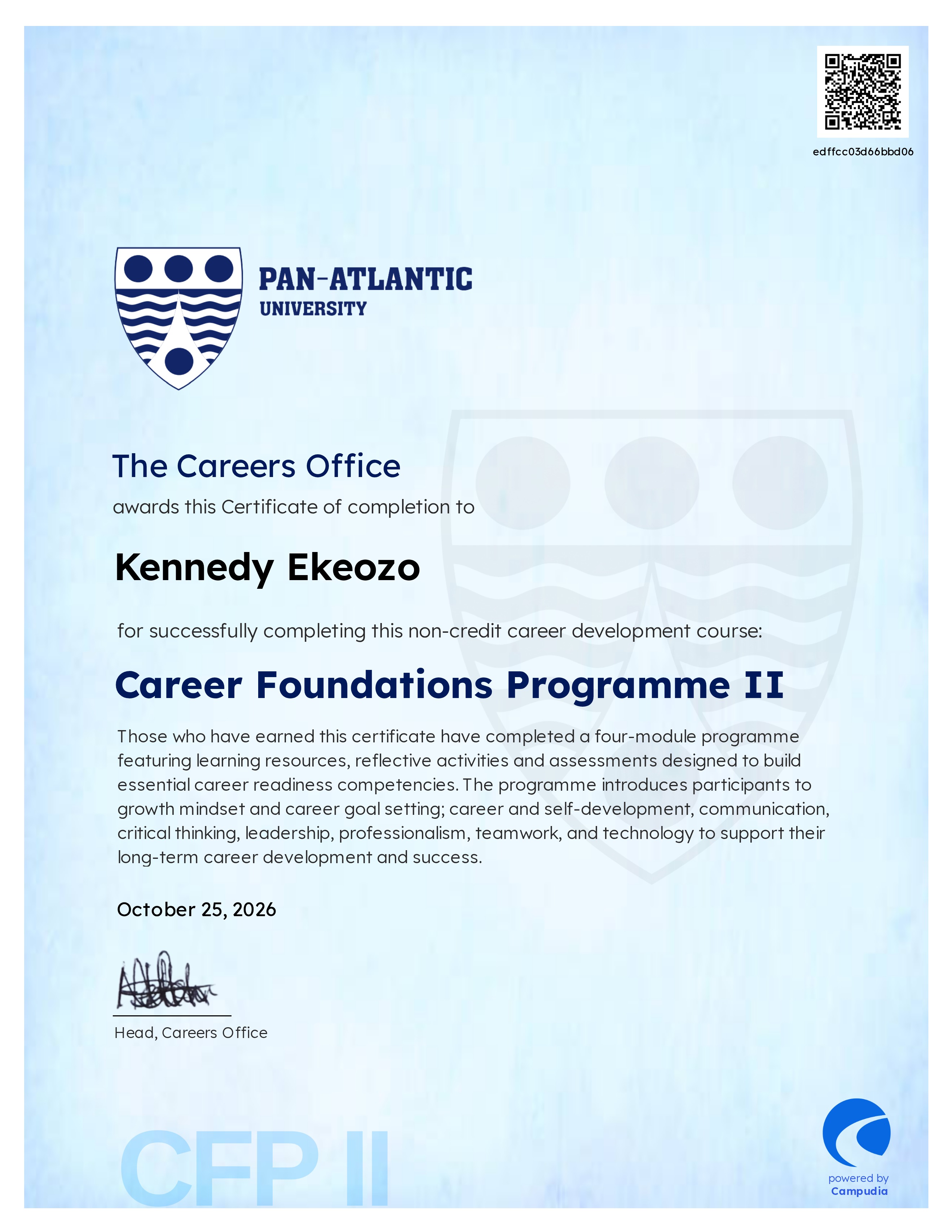 Career Foundations Programme II